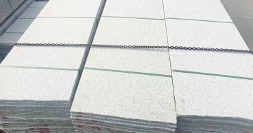 武威芝麻白毛板，石材毛板