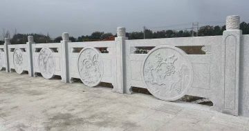 武威芝麻白河道栏杆 石材栏杆