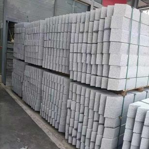 武威芝麻白树围石 树池