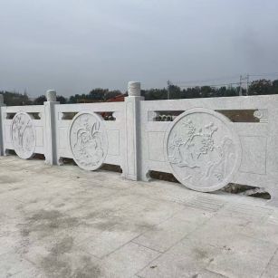 武威芝麻白河道栏杆 石材栏杆