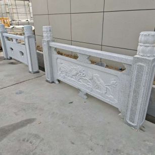 武威芝麻白河道栏杆 石材栏杆