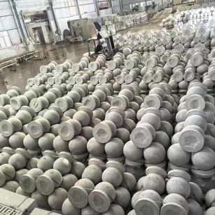 武威芝麻白圆球 石球 挡车球