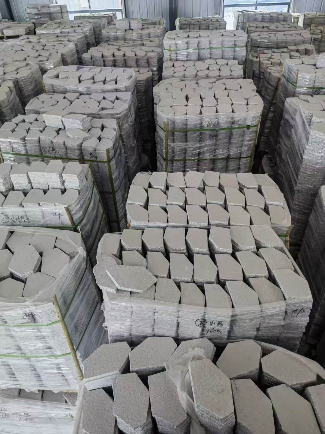 武威芝麻白石材冰裂纹，碎拼。