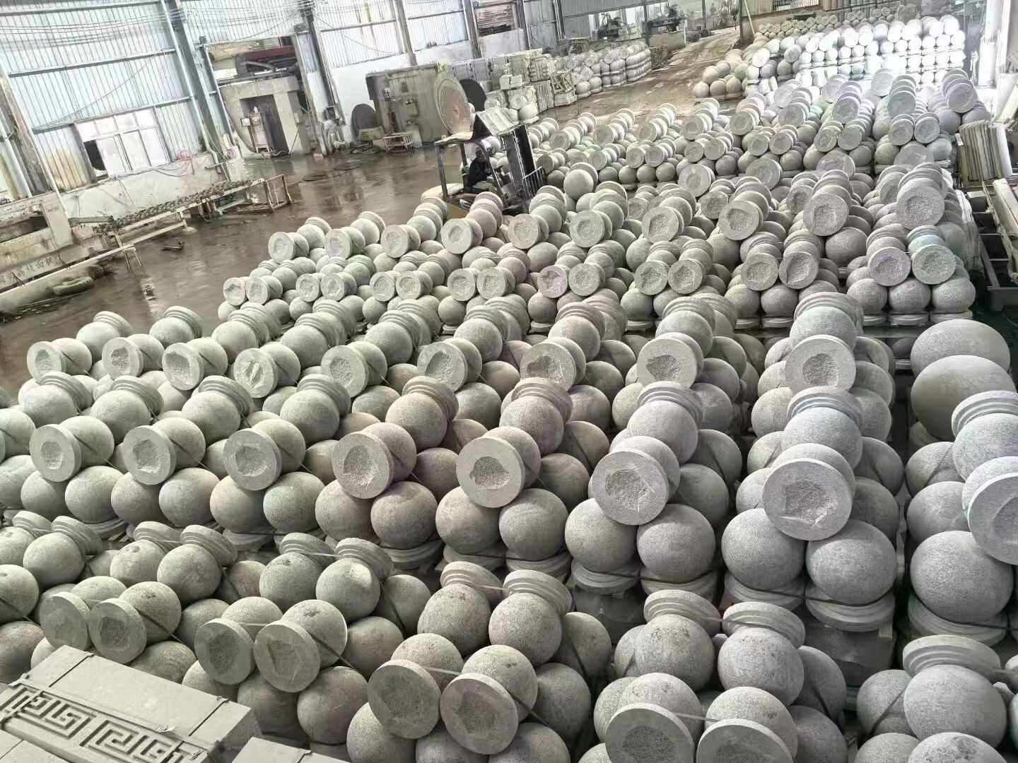 武威芝麻白圆球 石球 挡车球